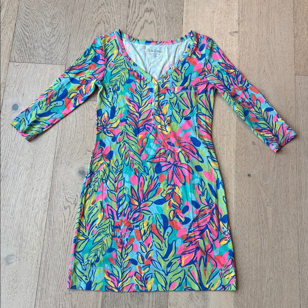 Lilly Pulitzer Palmetto Dress – 100% Pima Cotton, Size XS, EUC